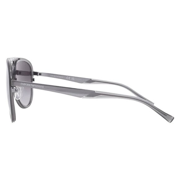 New Emporio Armani Grey Gradient Pilot Men's Sunglasses EA2145 33578G 59 Men S - Picture 4 of 5